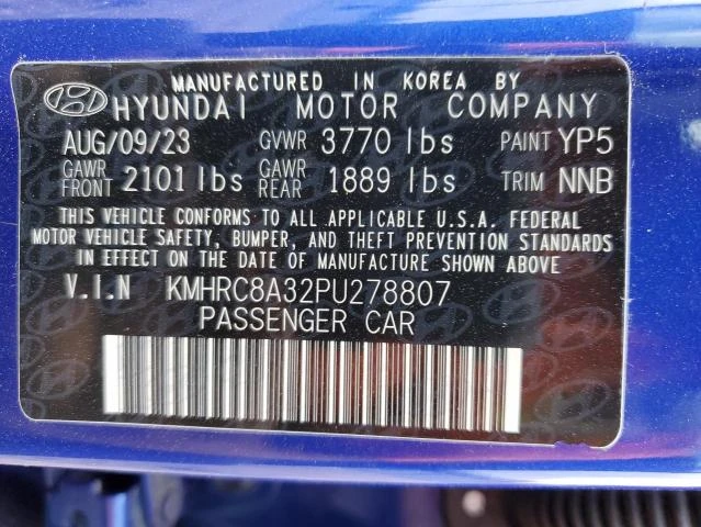 Photo 11 VIN: KMHRC8A32PU278807 - HYUNDAI VENUE SEL 