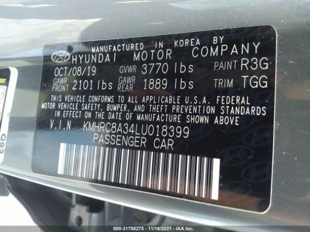 Photo 8 VIN: KMHRC8A34LU018399 - HYUNDAI VENUE 