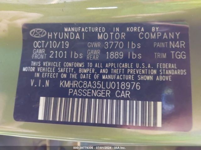 Photo 8 VIN: KMHRC8A35LU018976 - HYUNDAI VENUE SEL 