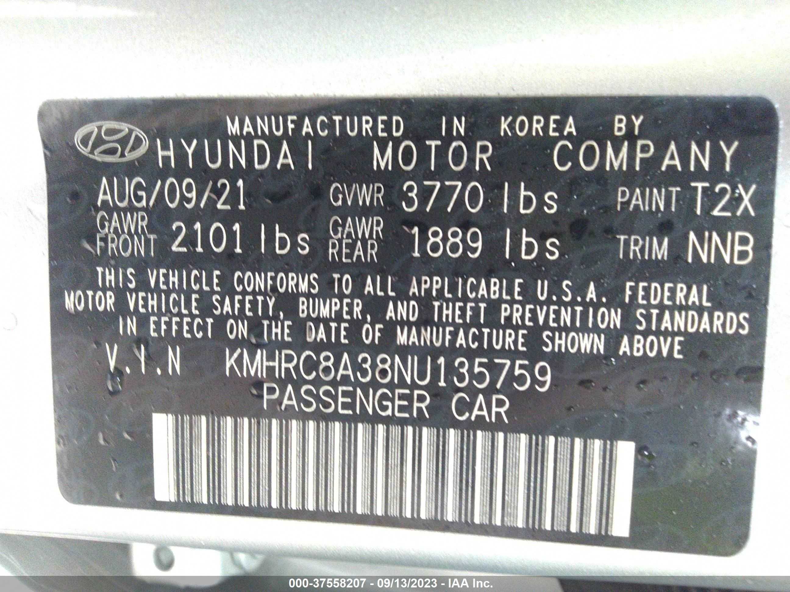 Photo 8 VIN: KMHRC8A38NU135759 - HYUNDAI VENUE 