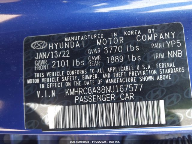 Photo 8 VIN: KMHRC8A38NU167577 - HYUNDAI VENUE 