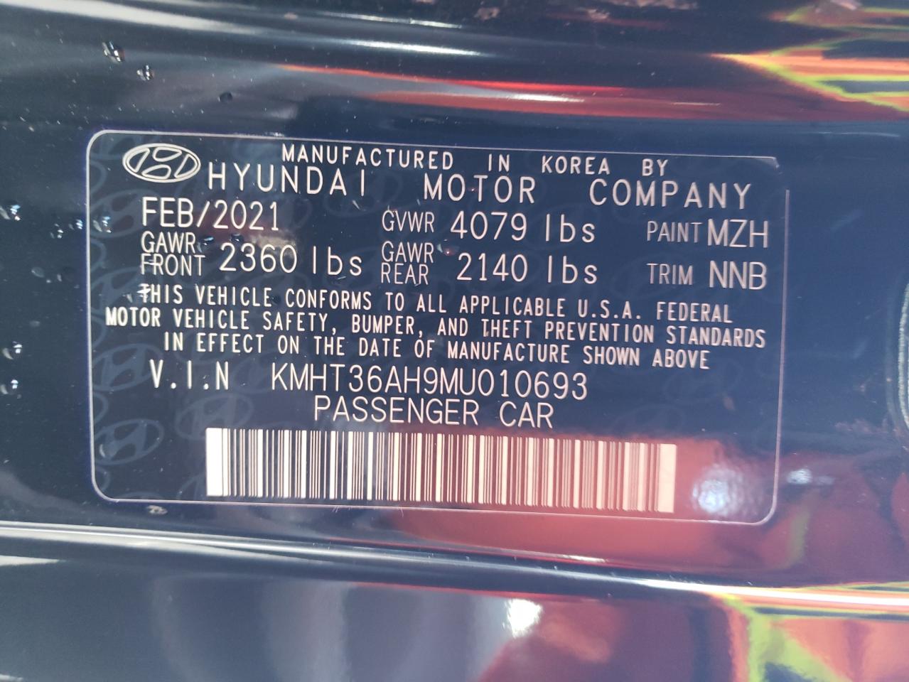 Photo 11 VIN: KMHT36AH9MU010693 - HYUNDAI VELOSTER 