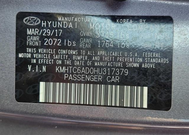 Photo 9 VIN: KMHTC6AD0HU317379 - HYUNDAI VELOSTER 