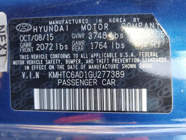 Photo 11 VIN: KMHTC6AD1GU277389 - HYUNDAI VELOSTER 