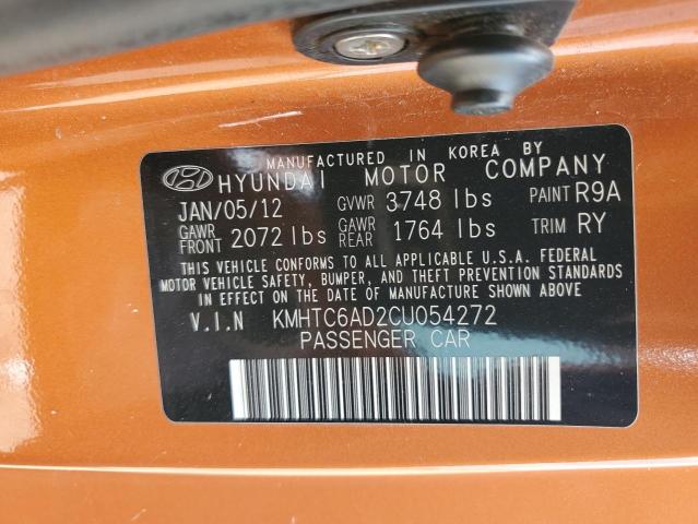 Photo 12 VIN: KMHTC6AD2CU054272 - HYUNDAI VELOSTER 