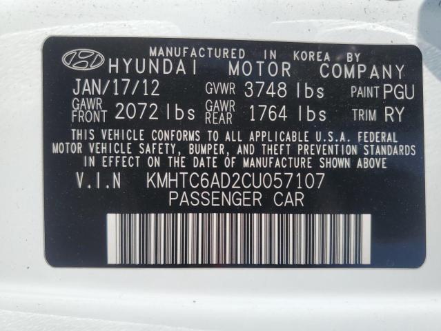 Photo 12 VIN: KMHTC6AD2CU057107 - HYUNDAI VELOSTER 