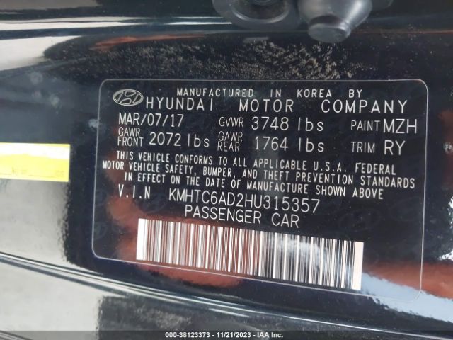 Photo 8 VIN: KMHTC6AD2HU315357 - HYUNDAI VELOSTER 