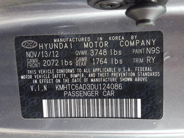 Photo 9 VIN: KMHTC6AD3DU124086 - HYUNDAI VELOSTER 