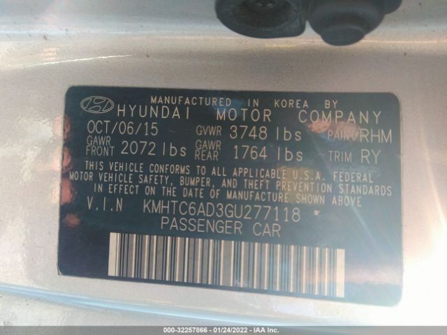 Photo 8 VIN: KMHTC6AD3GU277118 - HYUNDAI VELOSTER 