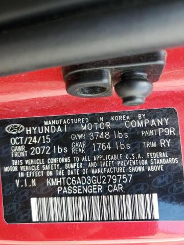 Photo 11 VIN: KMHTC6AD3GU279757 - HYUNDAI VELOSTER 