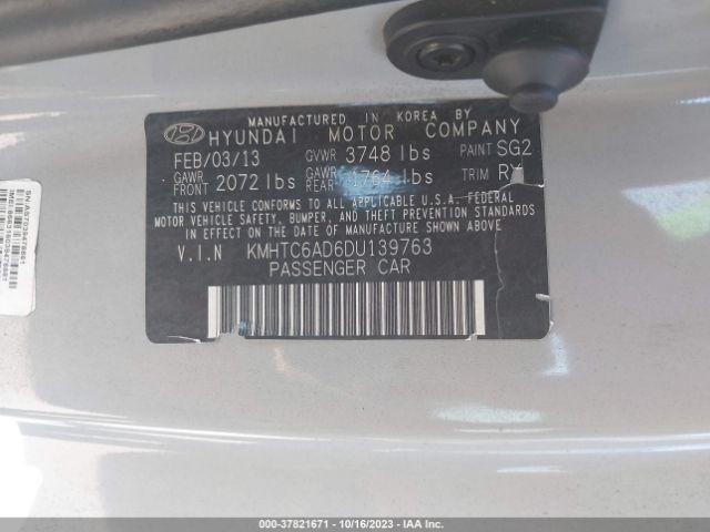 Photo 8 VIN: KMHTC6AD6DU139763 - HYUNDAI VELOSTER 