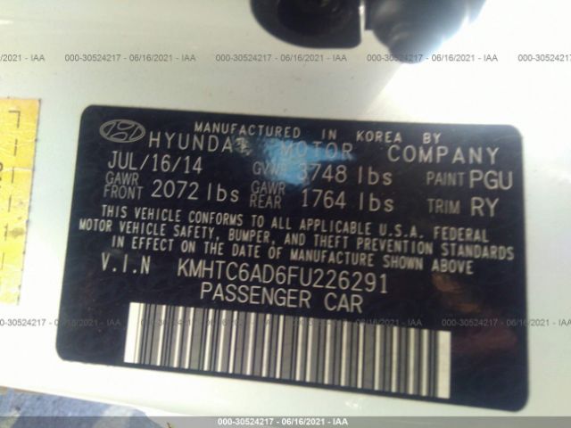 Photo 8 VIN: KMHTC6AD6FU226291 - HYUNDAI VELOSTER 