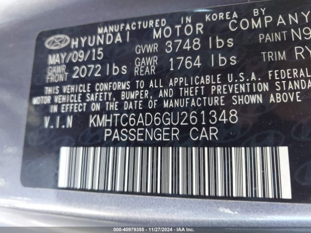 Photo 8 VIN: KMHTC6AD6GU261348 - HYUNDAI VELOSTER 