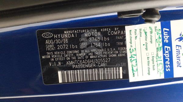 Photo 1 VIN: KMHTC6AD6HU305527 - HYUNDAI VELOSTER 