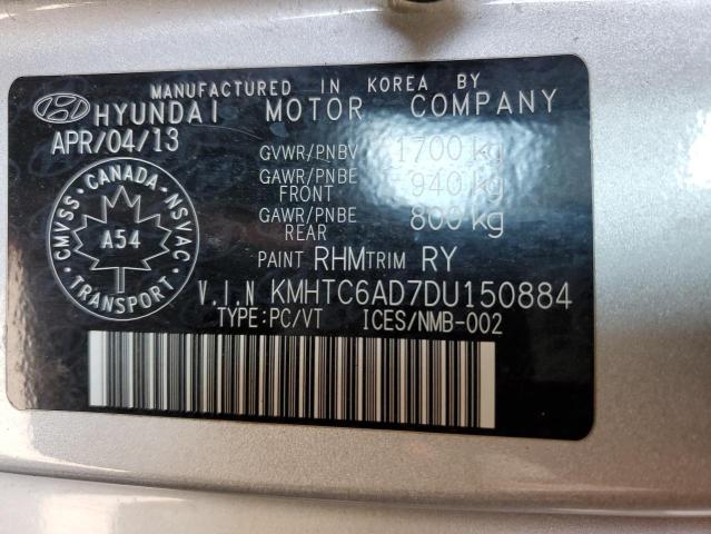 Photo 11 VIN: KMHTC6AD7DU150884 - HYUNDAI VELOSTER 