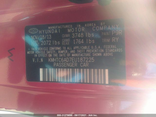 Photo 8 VIN: KMHTC6AD7EU187225 - HYUNDAI VELOSTER 