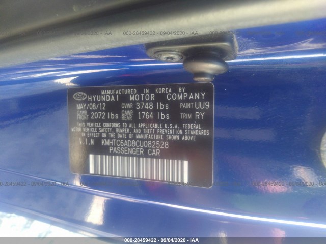 Photo 8 VIN: KMHTC6AD8CU082528 - HYUNDAI VELOSTER 