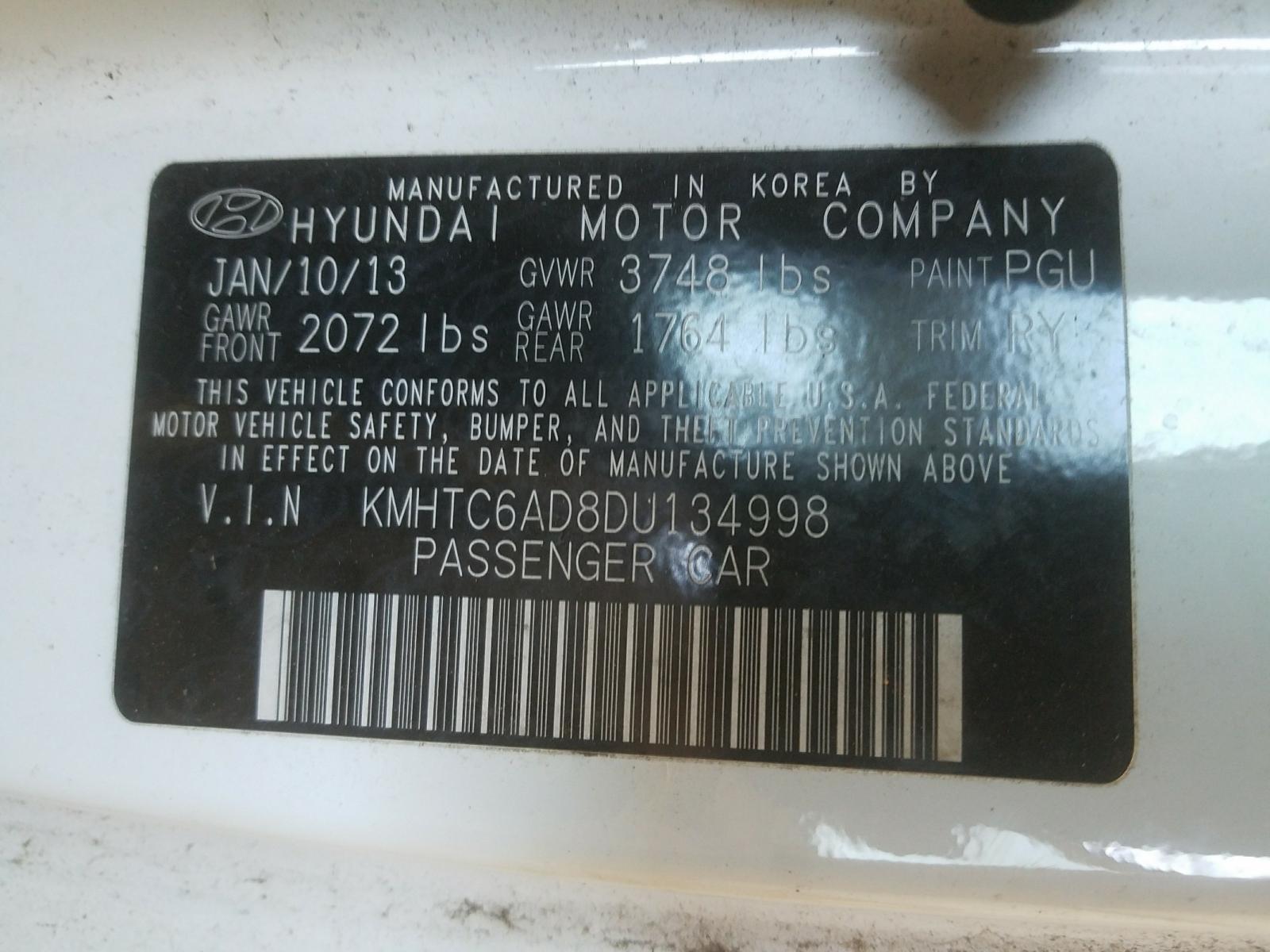 Photo 9 VIN: KMHTC6AD8DU134998 - HYUNDAI VELOSTER 