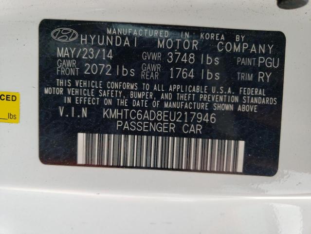 Photo 12 VIN: KMHTC6AD8EU217946 - HYUNDAI VELOSTER 