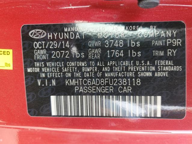 Photo 11 VIN: KMHTC6AD8FU238118 - HYUNDAI VELOSTER 