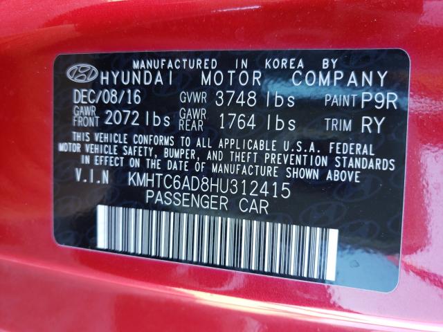 Photo 9 VIN: KMHTC6AD8HU312415 - HYUNDAI VELOSTER 