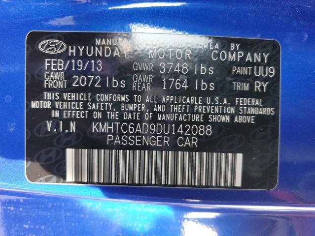 Photo 11 VIN: KMHTC6AD9DU142088 - HYUNDAI VELOSTER 