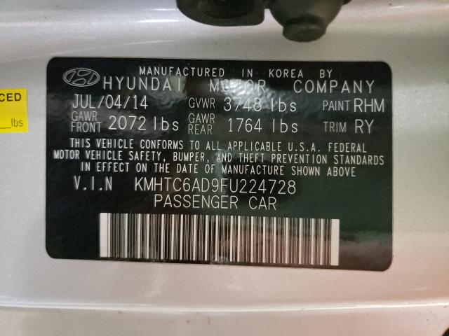 Photo 9 VIN: KMHTC6AD9FU224728 - HYUNDAI VELOSTER 