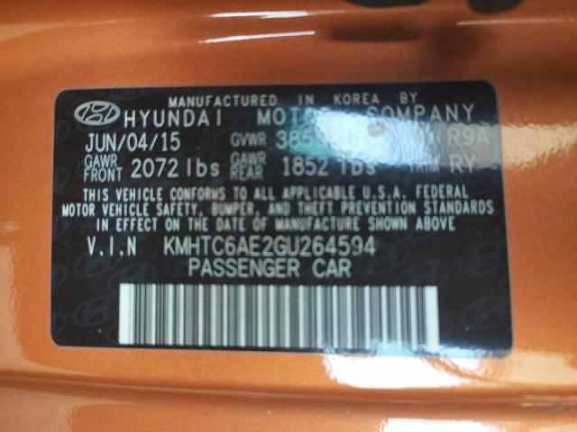 Photo 9 VIN: KMHTC6AE2GU264594 - HYUNDAI VELOSTER T 