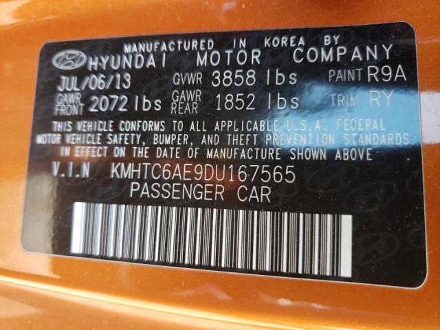 Photo 9 VIN: KMHTC6AE9DU167565 - HYUNDAI VELOSTER T 