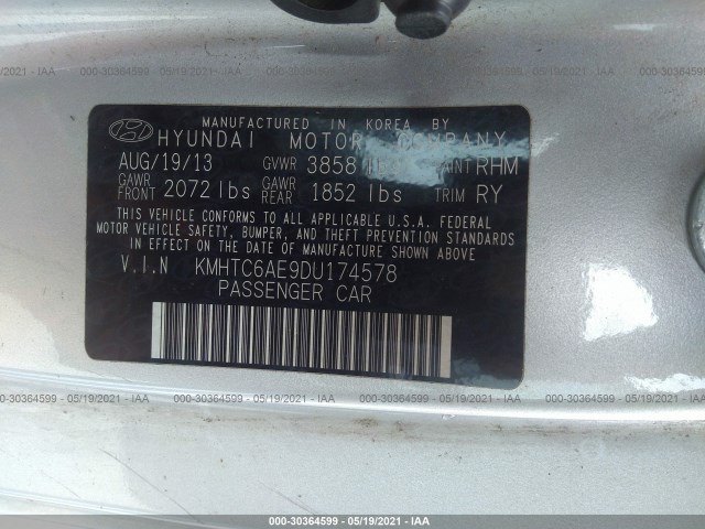 Photo 8 VIN: KMHTC6AE9DU174578 - HYUNDAI VELOSTER 