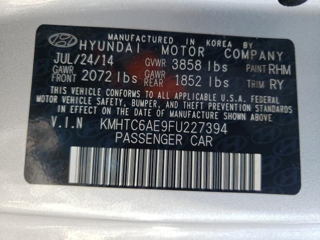 Photo 9 VIN: KMHTC6AE9FU227394 - HYUNDAI VELOSTER T 