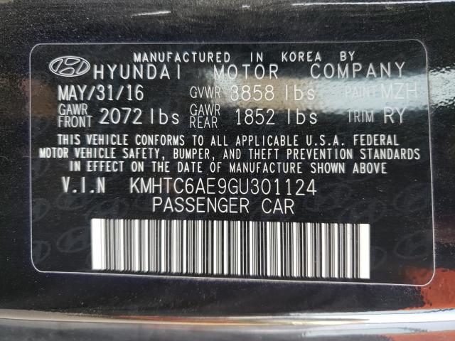 Photo 9 VIN: KMHTC6AE9GU301124 - HYUNDAI VELOSTER 