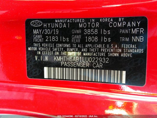 Photo 6 VIN: KMHTH6AB1LU022932 - HYUNDAI VELOSTER 