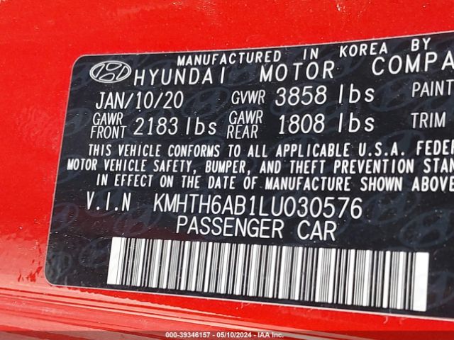 Photo 8 VIN: KMHTH6AB1LU030576 - HYUNDAI VELOSTER 