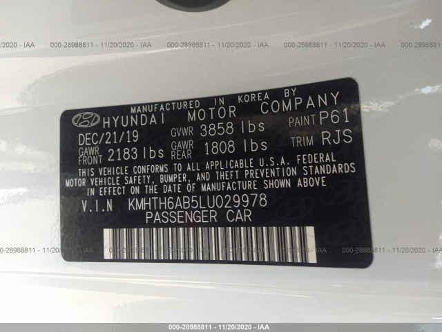 Photo 8 VIN: KMHTH6AB5LU029978 - HYUNDAI VELOSTER 