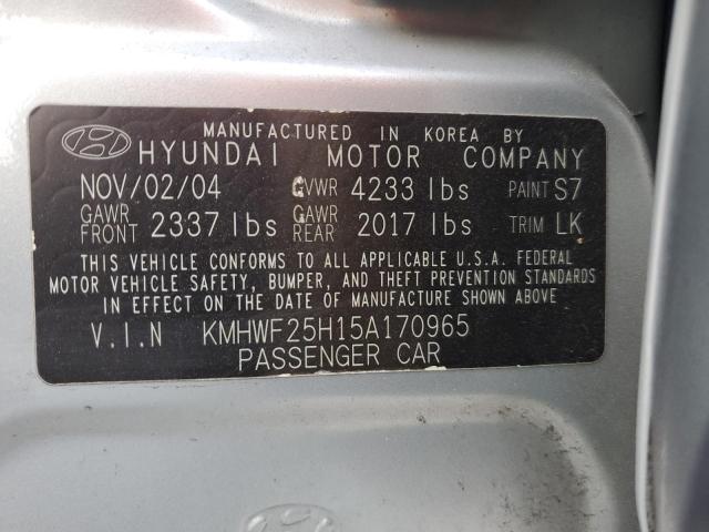 Photo 11 VIN: KMHWF25H15A170965 - HYUNDAI SONATA GL 