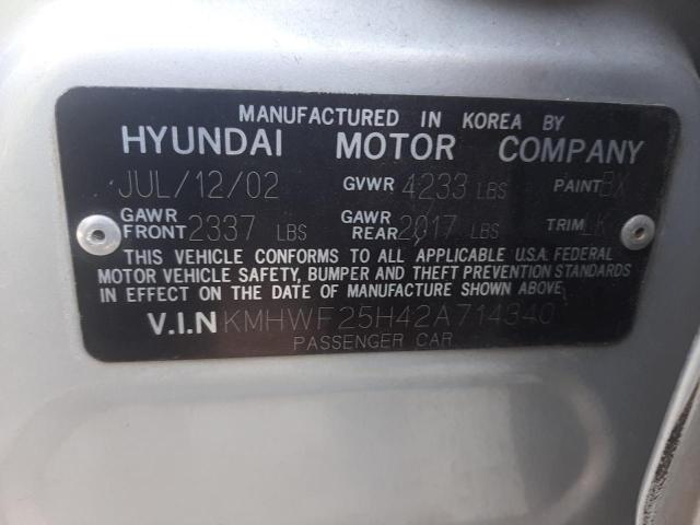 Photo 9 VIN: KMHWF25H42A714340 - HYUNDAI SONATA GL 