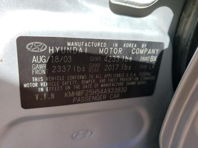 Photo 12 VIN: KMHWF25H54A933830 - HYUNDAI SONATA GL 