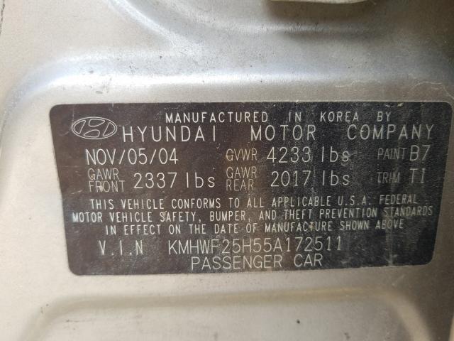 Photo 9 VIN: KMHWF25H55A172511 - HYUNDAI SONATA GL 