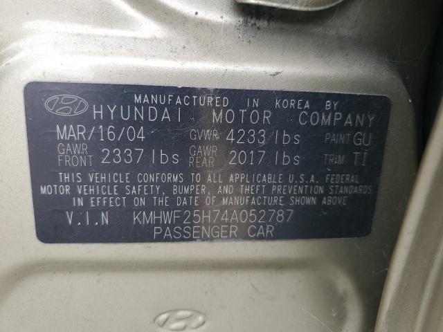 Photo 11 VIN: KMHWF25H74A052787 - HYUNDAI SONATA GL 