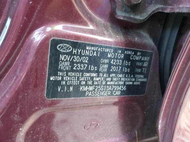 Photo 11 VIN: KMHWF25S13A799456 - HYUNDAI SONATA 