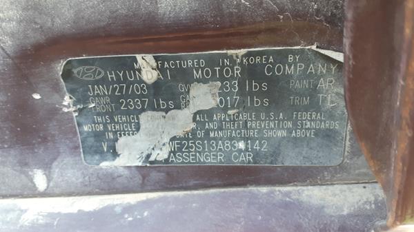 Photo 2 VIN: KMHWF25S13A834142 - HYUNDAI SONATA 