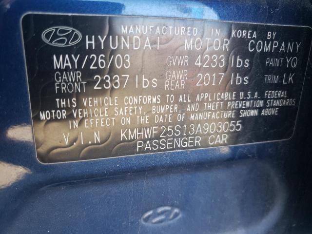 Photo 11 VIN: KMHWF25S13A903055 - HYUNDAI SONATA 