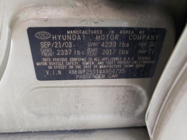 Photo 9 VIN: KMHWF25S14A954735 - HYUNDAI SONATA GL 