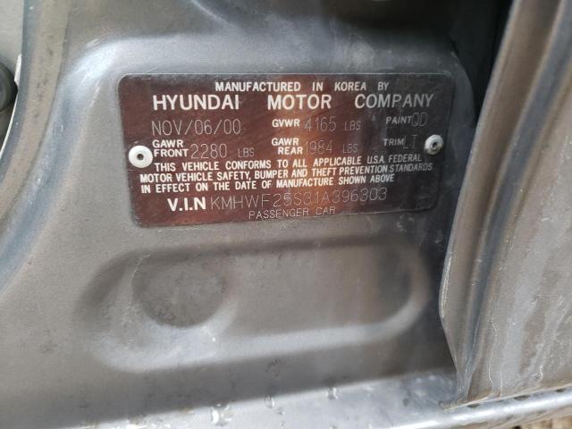 Photo 9 VIN: KMHWF25S31A396303 - HYUNDAI SONATA GL 