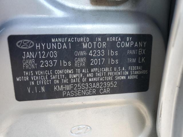 Photo 11 VIN: KMHWF25S33A823952 - HYUNDAI SONATA 