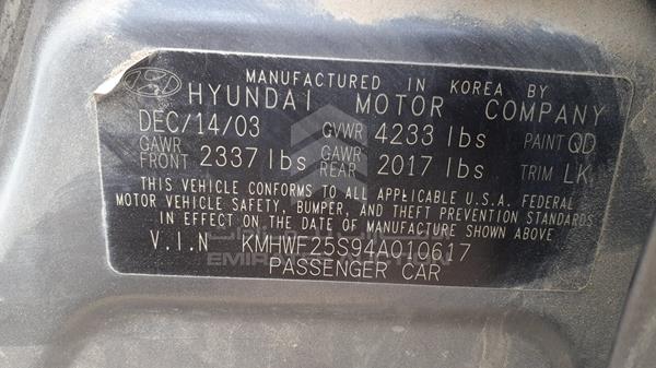 Photo 1 VIN: KMHWF25S94A010617 - HYUNDAI SONATA 