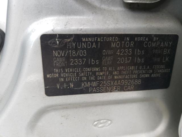 Photo 11 VIN: KMHWF25SX4A992688 - HYUNDAI SONATA GL 