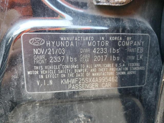 Photo 11 VIN: KMHWF25SX4A995462 - HYUNDAI SONATA GL 