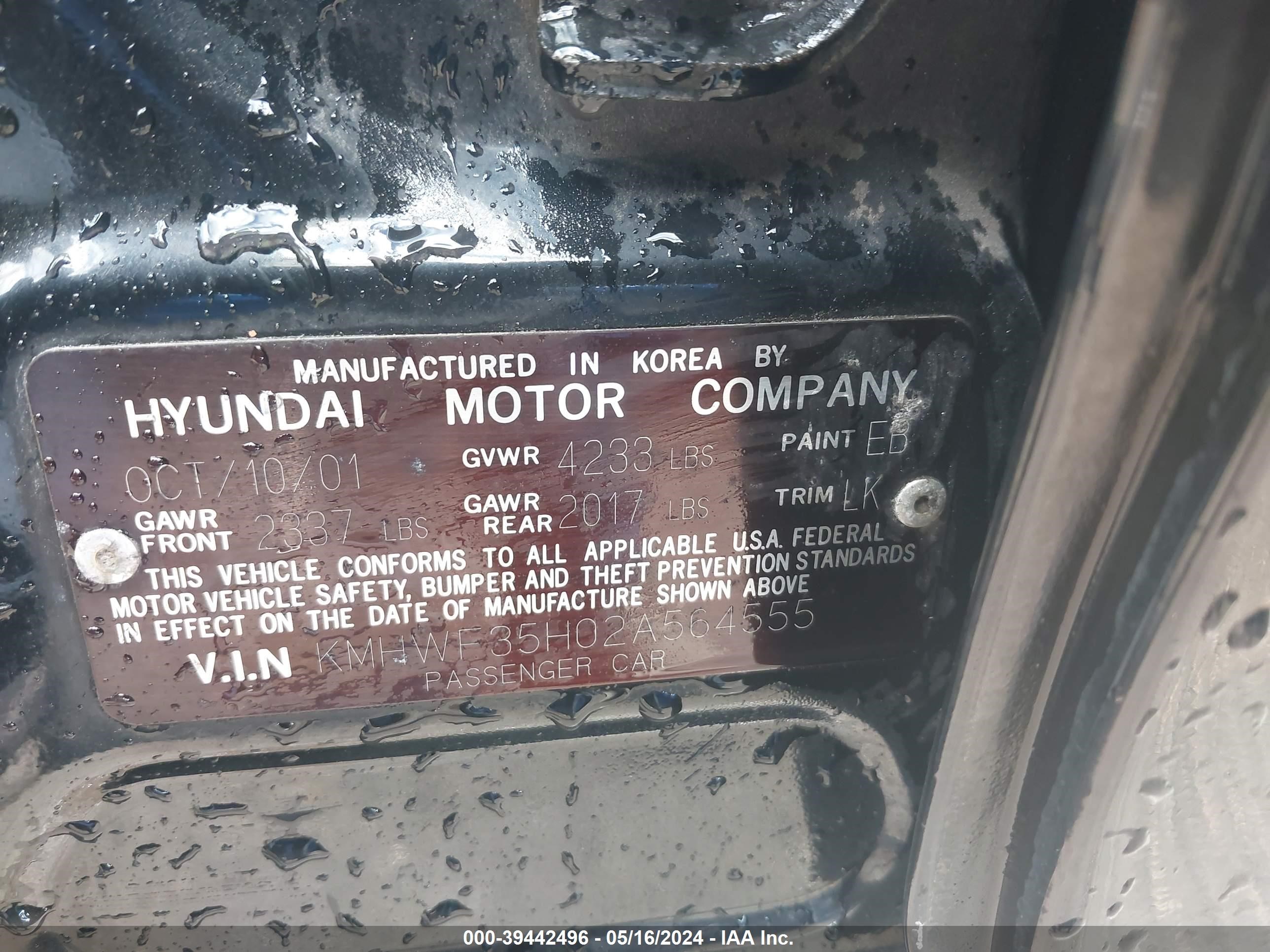 Photo 8 VIN: KMHWF35H02A564555 - HYUNDAI SONATA 